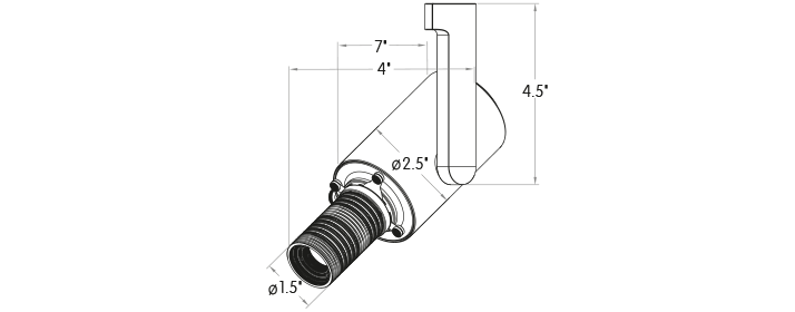 Snoot Gobo Surface Spotlight Standard-SPSV-R